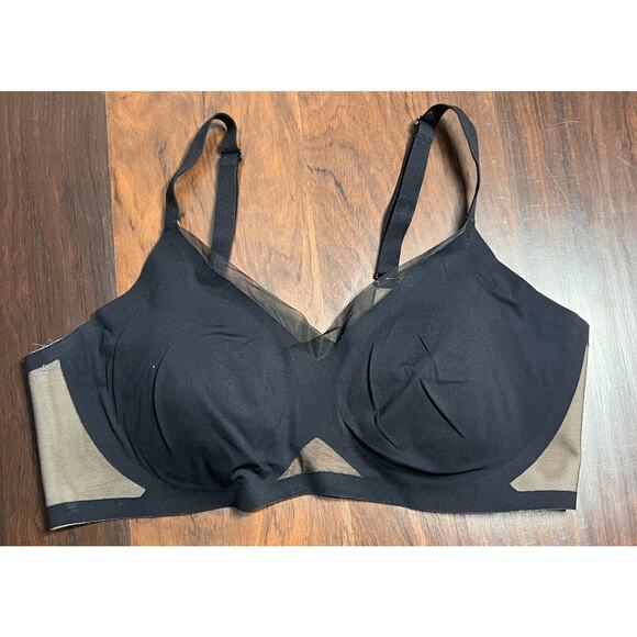 Honeylove CrossOver Wireless Black Bra Size Large - Picture 2 of 8